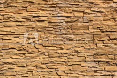 Picture of Old stone wall Texture in weathered and have natural surfaces